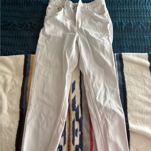 Zara White Denim Pants